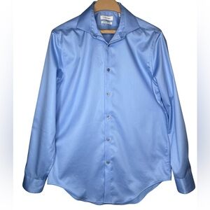 Calvin Klein Mens Blue Dress Shirt Slim Fit 15.5 32/33